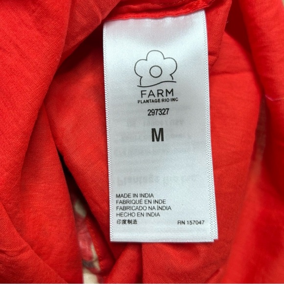 NEW FARM RIO Magic Forest Cotton Mini Dress M Tropical Dopamine Colorful Boho - Picture 14 of 16